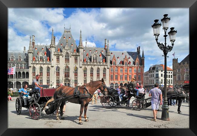 Grand Place in Bruges, Belgium Framed Print by Arterra 