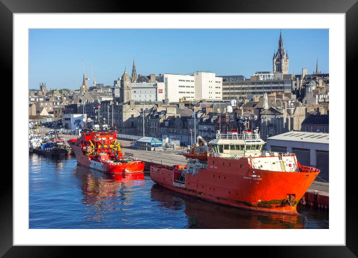 Aberdeen Harbour Framed Mounted Print by Arterra 