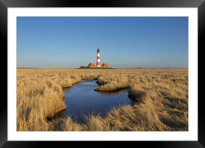 Westerhever Lighthouse, Wadden Sea Framed Mounted Print by Arterra 