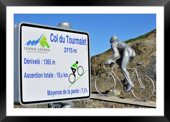 Col du Tourmalet, Pyrenees Framed Mounted Print by Arterra 