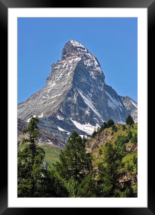 Matterhorn in Wallis Framed Mounted Print by Arterra 