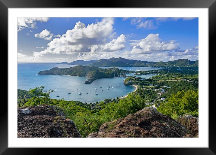 English Harbour on Antigua Framed Mounted Print by Arterra 