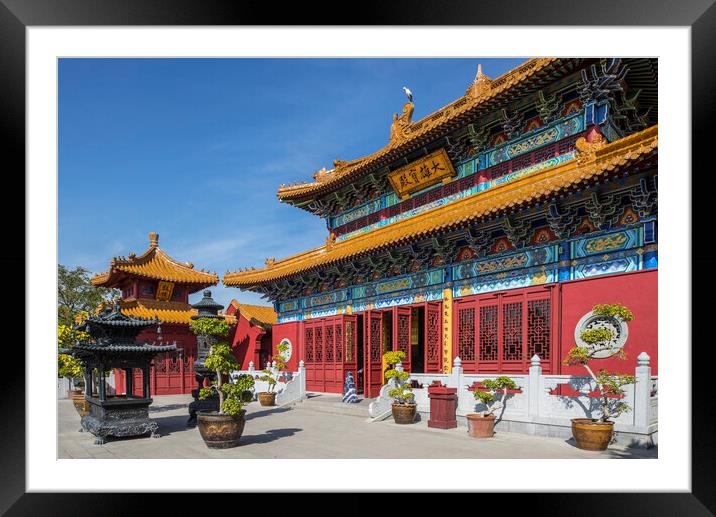 Chinese Buddhist Temple Framed Mounted Print by Arterra 