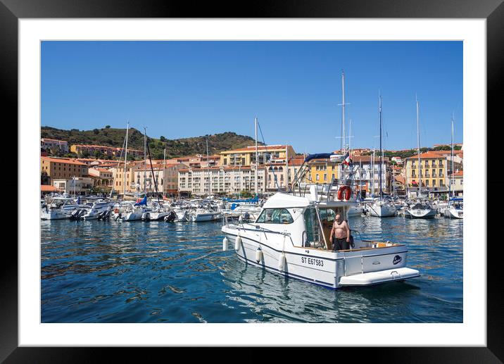 Harbour at Port-Vendres, France Framed Mounted Print by Arterra 