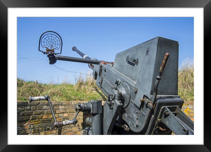 Flak 28 Anti Aircraft Cannon Framed Mounted Print by Arterra 