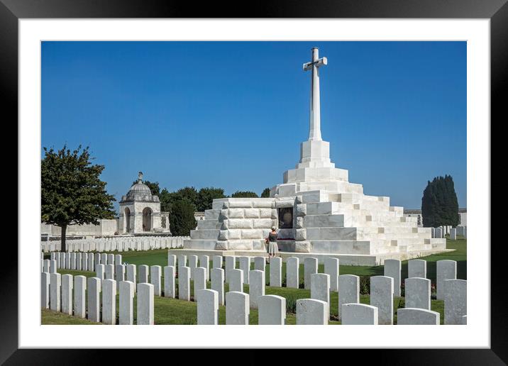 Tyne Cot Cemetery, Passchendaele Framed Mounted Print by Arterra 