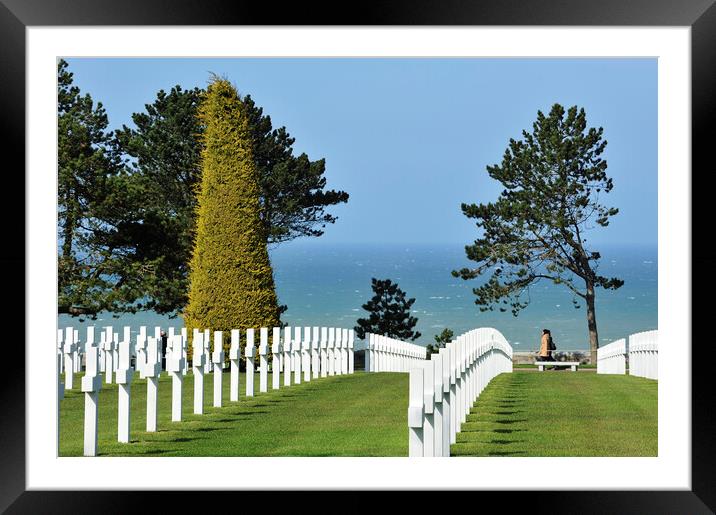 Normandy American Cemetery and Memorial Framed Mounted Print by Arterra 