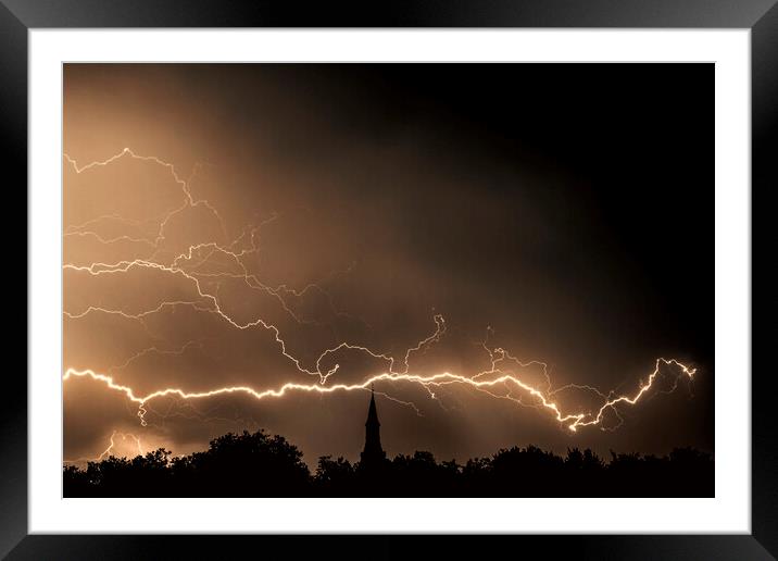 Lightning Bolts Framed Mounted Print by Arterra 