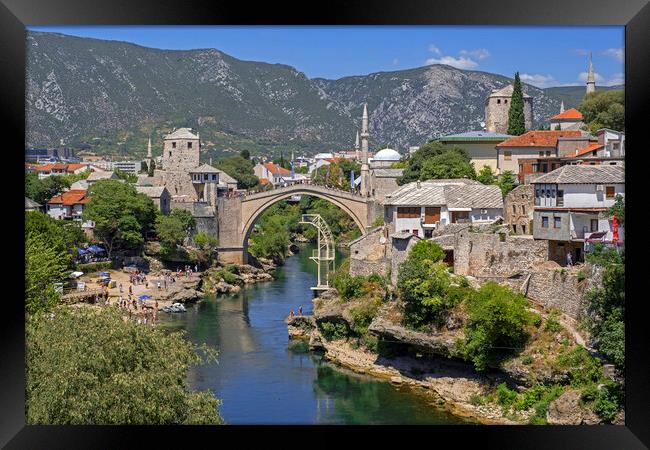 Stari Most in Mostar, Bosnia and Herzegovina Framed Print by Arterra 