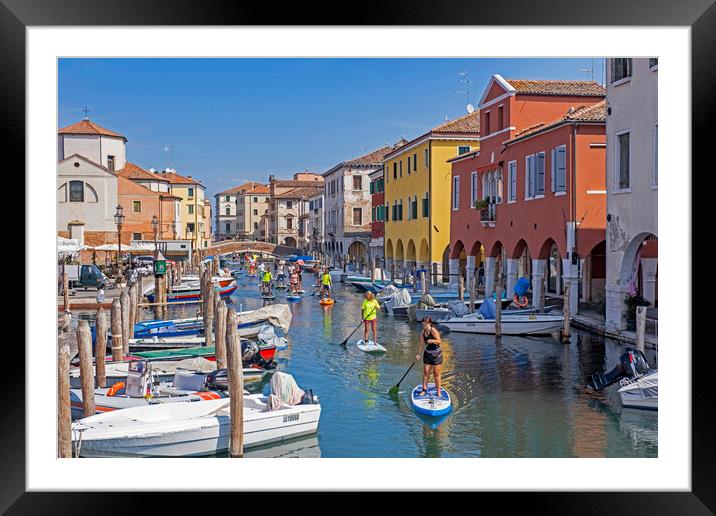 Canal Vena at Chioggia, Italy Framed Mounted Print by Arterra 