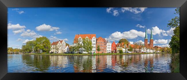 River Trave in Lubeck Framed Print by Arterra 