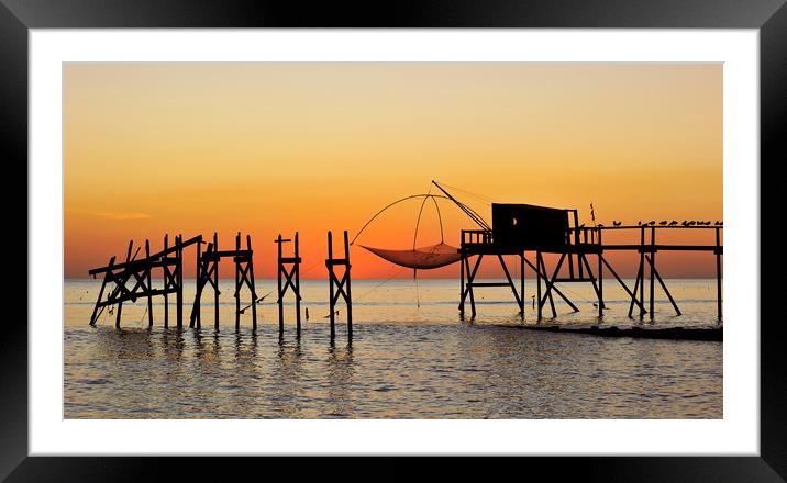 Fishing Hut with Lift Net Framed Mounted Print by Arterra 