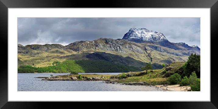 Loch Maree and Slioch in the Scottish Highlands Framed Mounted Print by Arterra 