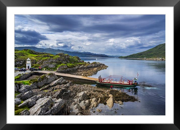 Glenachulish turntable ferry boat Framed Mounted Print by Arterra 