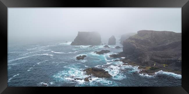 Rugged Coast of the Shetland Isles, Scotland Framed Print by Arterra 