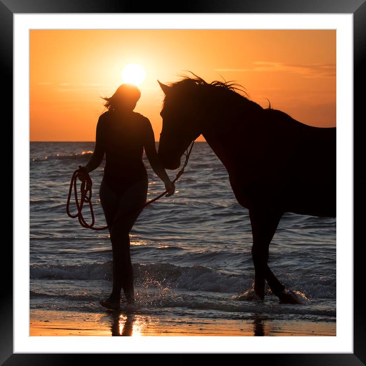 Horsewoman Framed Mounted Print by Arterra 