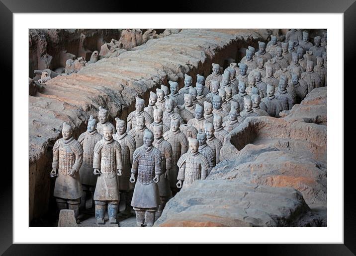 Terracotta Army, China Framed Mounted Print by Arterra 