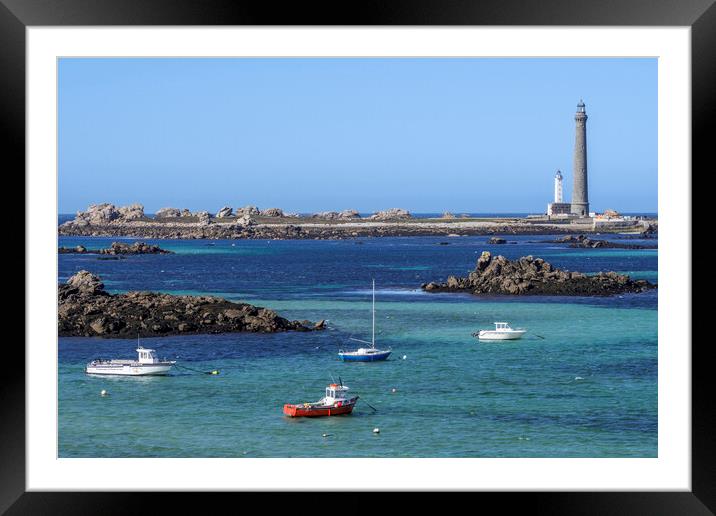 Lighthouse Phare de l'Île Vierge, Brittany Framed Mounted Print by Arterra 
