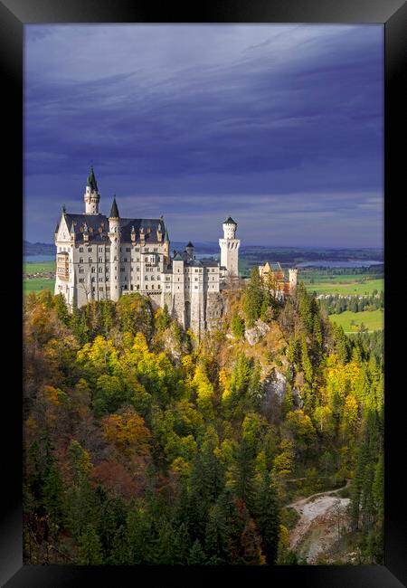 Neuschwanstein Castle in Autumn Framed Print by Arterra 