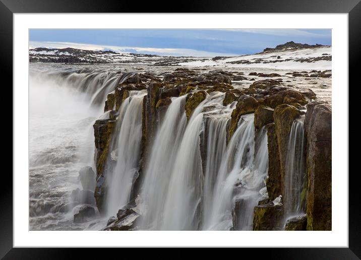 Selfoss Waterfall, Iceland Framed Mounted Print by Arterra 