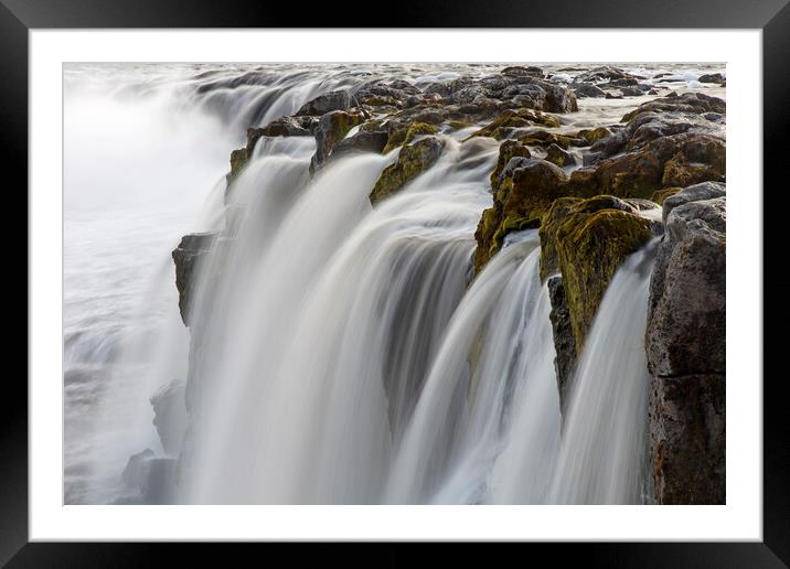 Waterfall in Iceland Framed Mounted Print by Arterra 