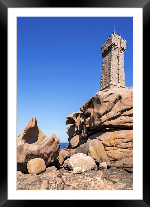 Pors Kamor Lighthouse, Brittany, France Framed Mounted Print by Arterra 