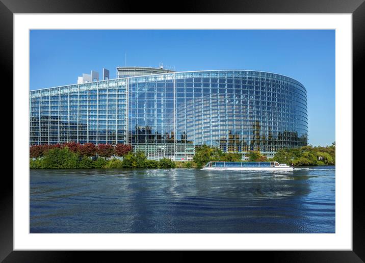 European Parliament at Strasbourg, France Framed Mounted Print by Arterra 