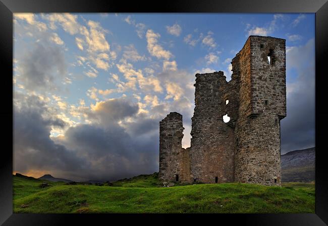 Ardvreck Castle Ruin in Scotland Framed Print by Arterra 
