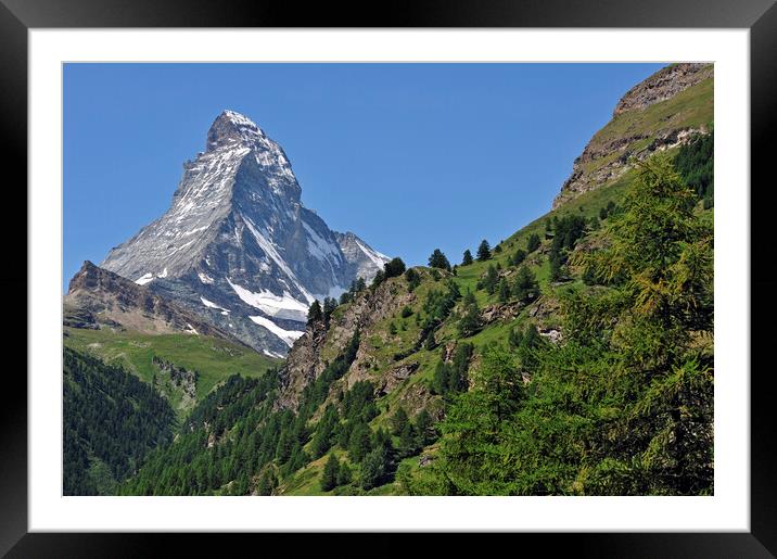 Matterhorn Mountain in Wallis, Switzerland Framed Mounted Print by Arterra 