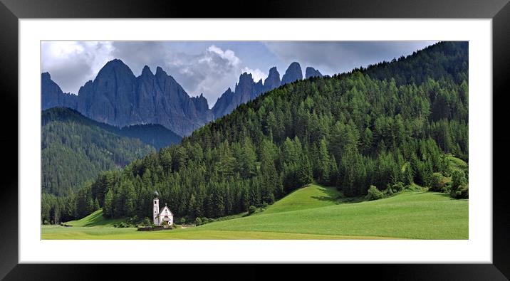 Val di Funes in Tyrol, Dolomites Framed Mounted Print by Arterra 