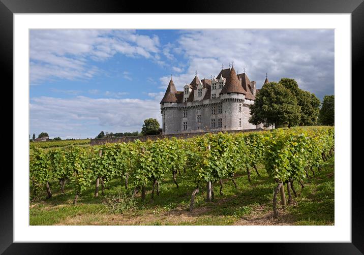 Château de Monbazillac and Vineyard in the Dordogne Framed Mounted Print by Arterra 