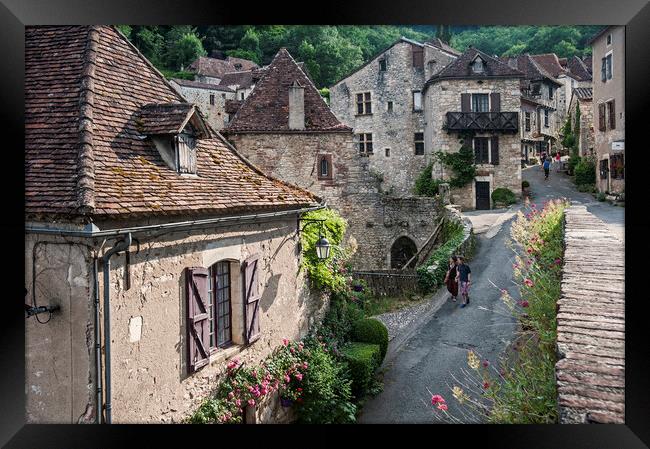  Saint-Cirq-Lapopie in Lot, France Framed Print by Arterra 