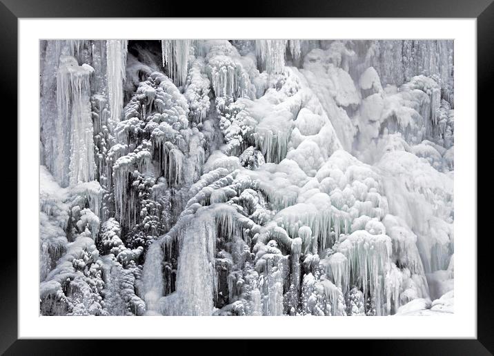 Radau Waterfall in Winter Framed Mounted Print by Arterra 