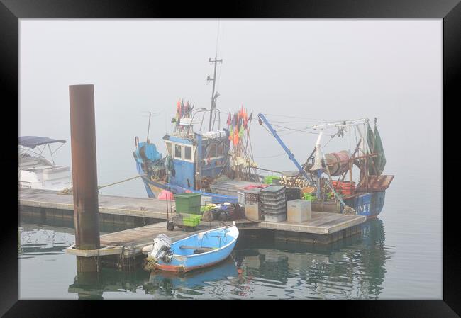 Fishing Boat in Thick Fog Framed Print by Arterra 