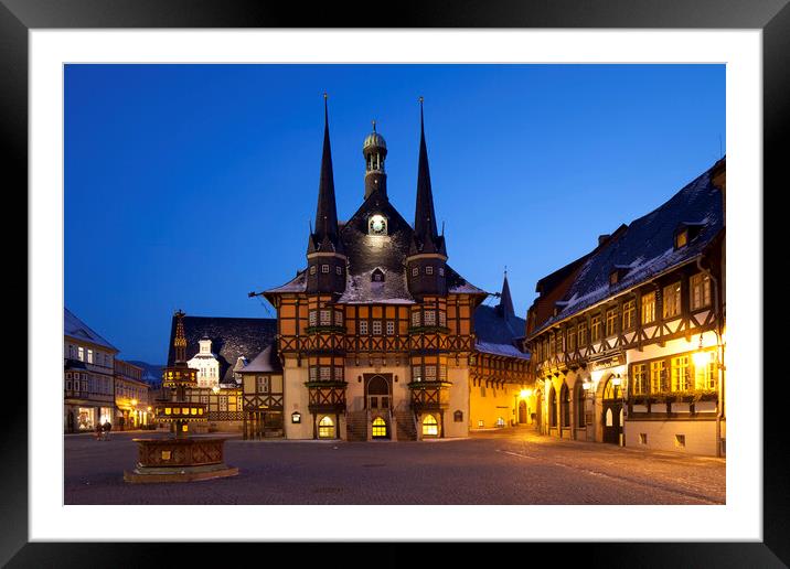 Wernigerode Town Hall Framed Mounted Print by Arterra 