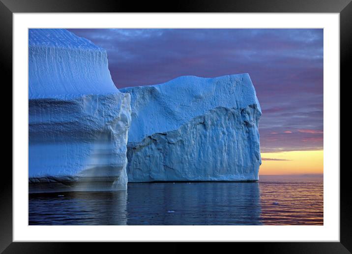Icebergs in Greenland Framed Mounted Print by Arterra 