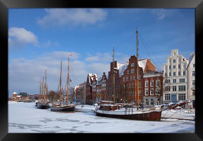 Lubeck in winter Framed Print by Arterra 