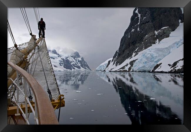 Sailing through the Lemaire Channel / Kodak Gap, Antarctica Framed Print by Arterra 