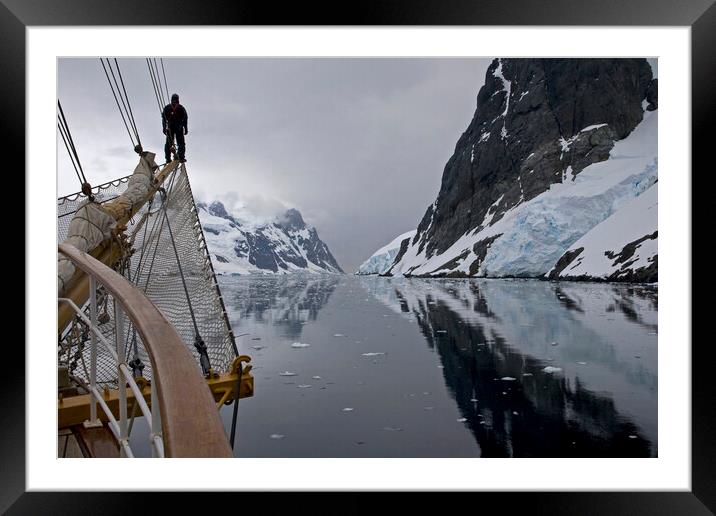 Sailing through the Lemaire Channel / Kodak Gap, Antarctica Framed Mounted Print by Arterra 