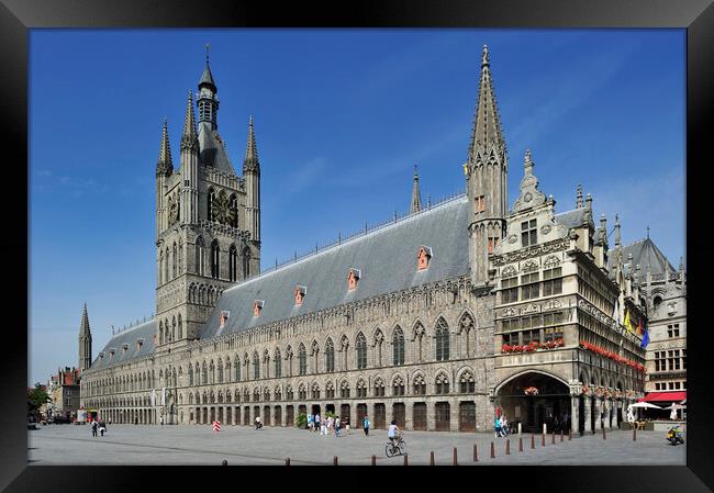 Cloth Hall and Belfry at Ypres, Belgium Framed Print by Arterra 