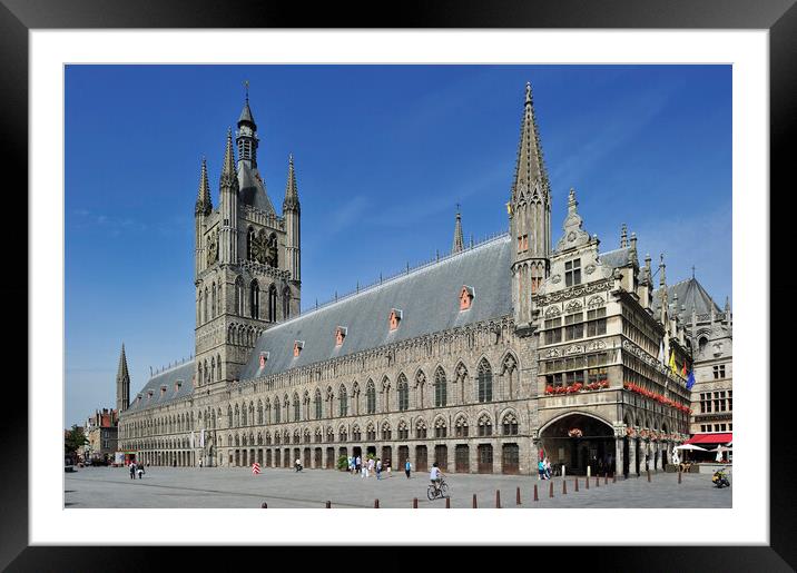 Cloth Hall and Belfry at Ypres, Belgium Framed Mounted Print by Arterra 