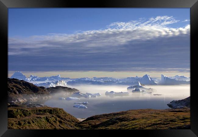 Icebergs in Disko-Bay, Greenland Framed Print by Arterra 