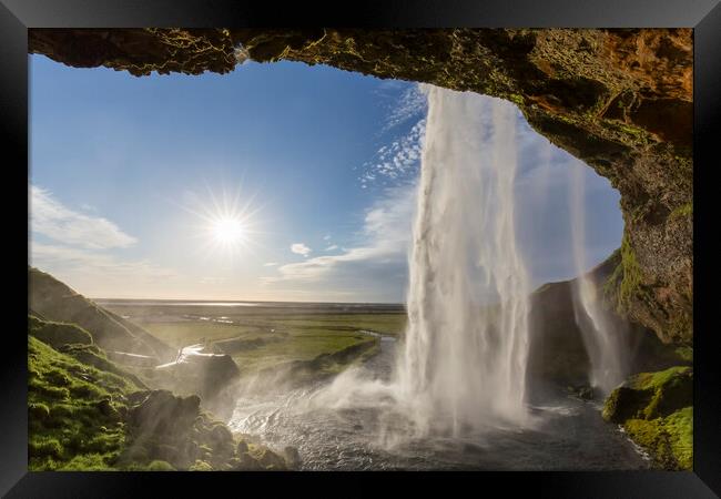 Seljalandsfoss Waterfall, South Iceland Framed Print by Arterra 