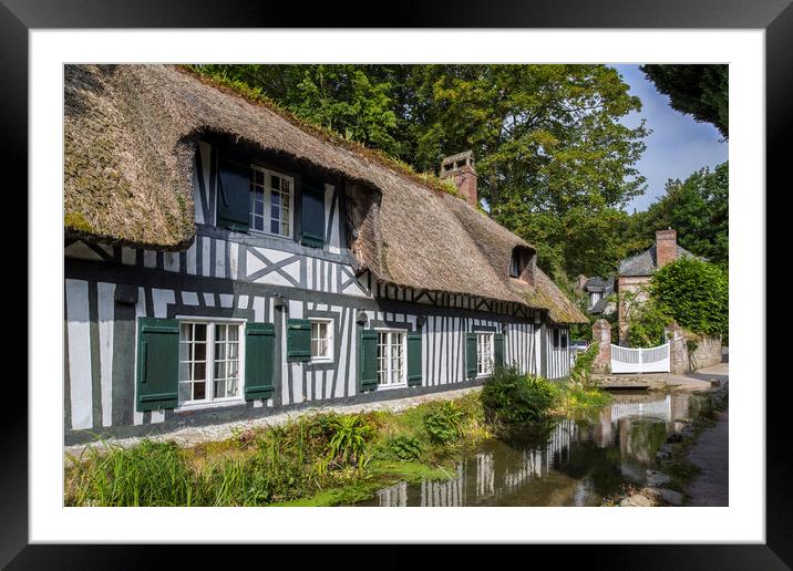 Half Timbered House at Veules-les-Roses, Normandy Framed Mounted Print by Arterra 