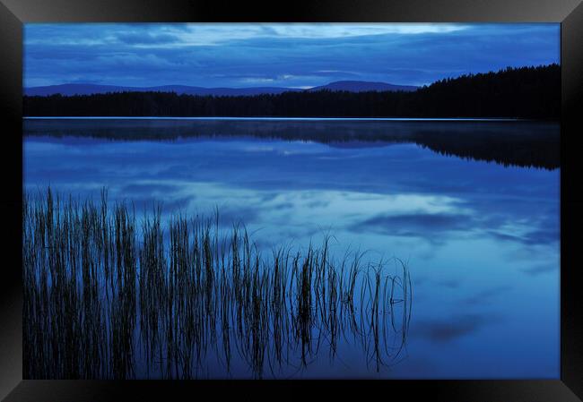 Loch Garten at Night, Scotland Framed Print by Arterra 