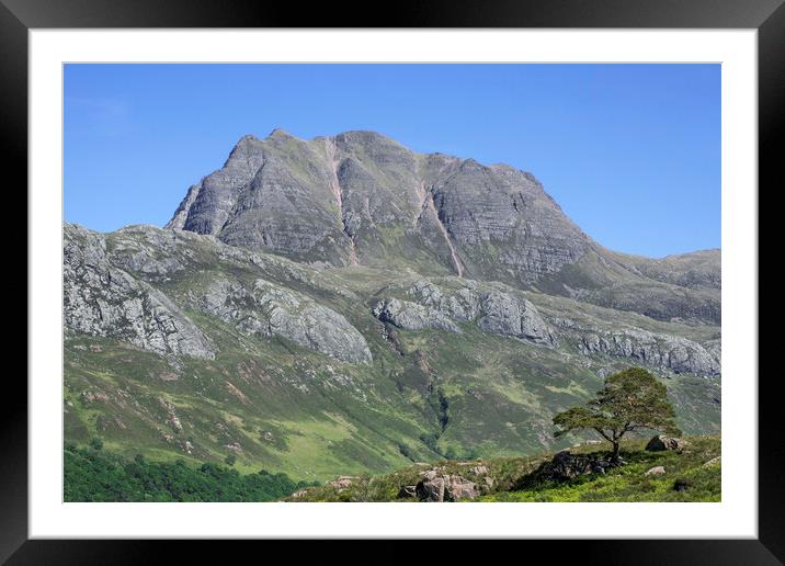The Mountain Slioch, Scotland Framed Mounted Print by Arterra 