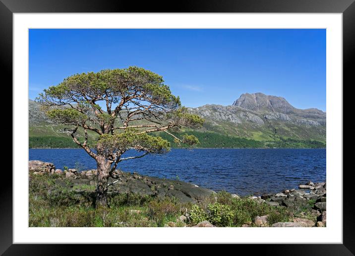 Loch Maree and the Mountain Slioch, Scotland Framed Mounted Print by Arterra 
