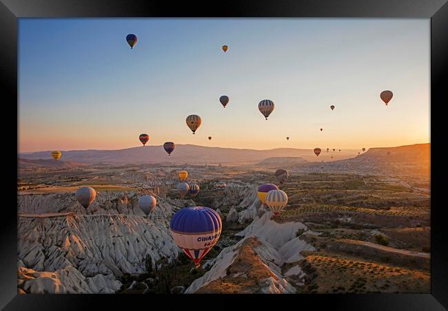 Ballooning in Cappadocia, Turkey Framed Print by Arterra 