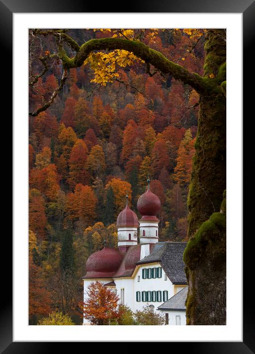 Sankt Bartholomä Church in Berchtesgaden, Bavaria Framed Mounted Print by Arterra 