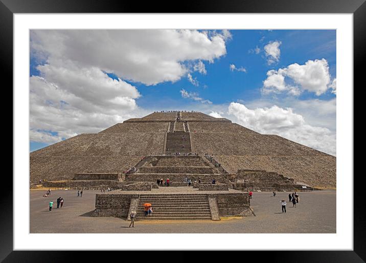 Pyramid of the Sun, Teotihuacán, Mexico Framed Mounted Print by Arterra 